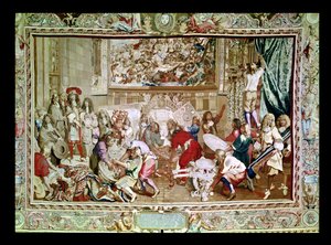 Louis XIV (1638-1715) visitant la manufacture des Gobelins, 15 octobre 1667